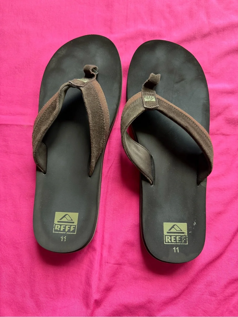 Reef Men’s Brown Flip-Flops size 11